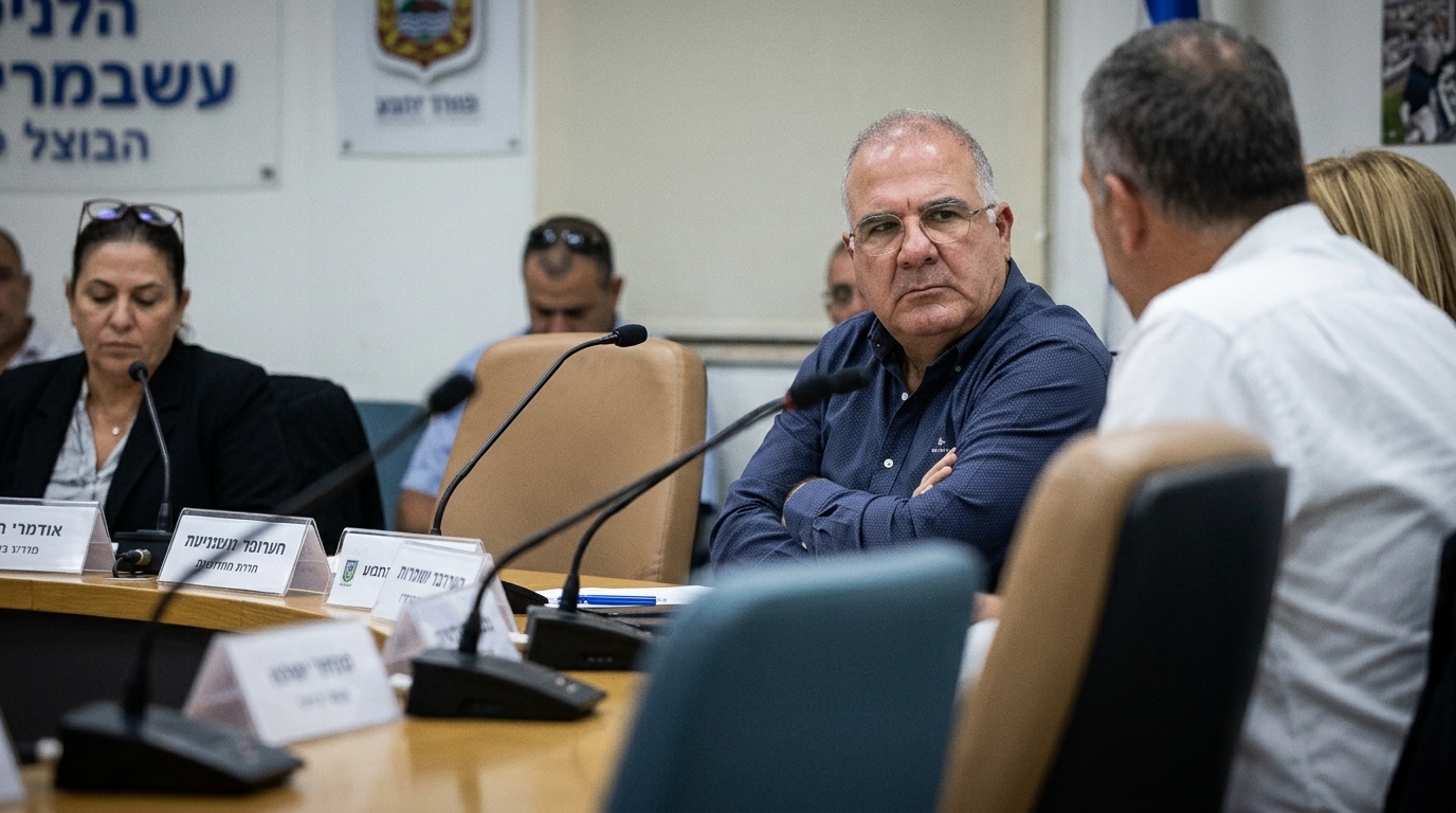 תושב יבנה נגח את מנכ"ל העירייה בישיבת המועצה ונעצר