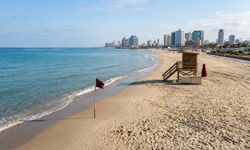 משרד הבריאות אוסר רחצה בחוף הצוק צפון בתל אביב