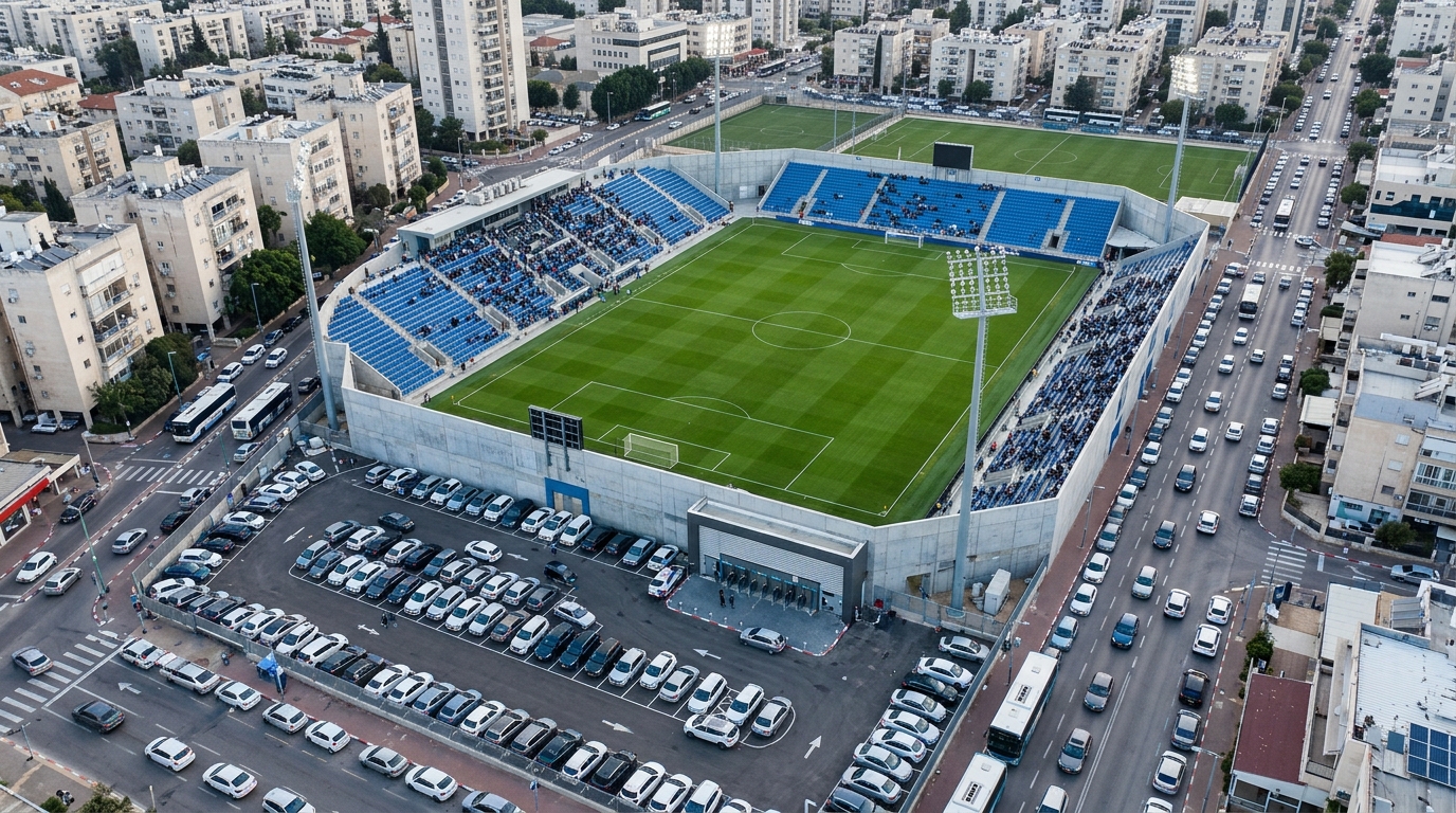 אצטדיון רחובות נחנך: אווירה אינטימית, אבל בעיית חנייה חריפה