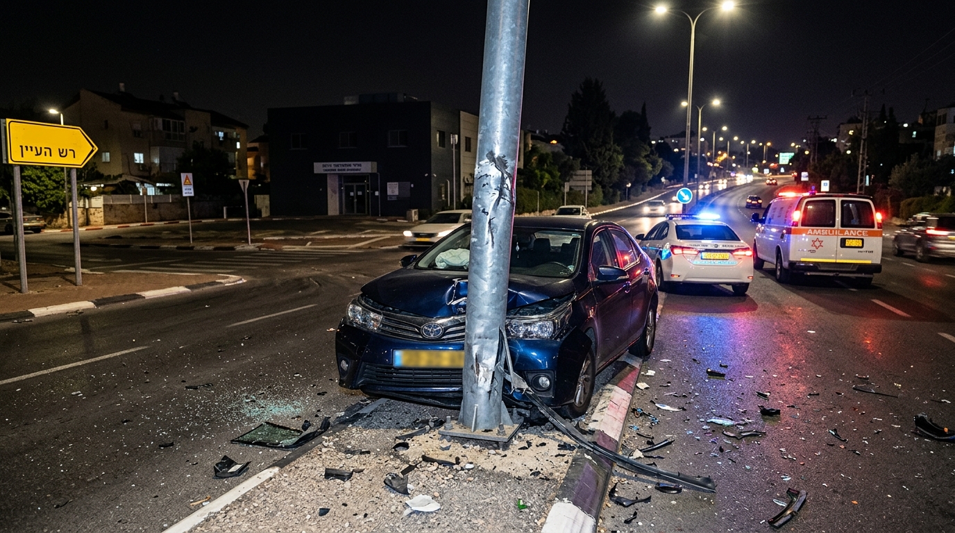 צעיר בן 20 נפצע קשה בתאונה בראש העין