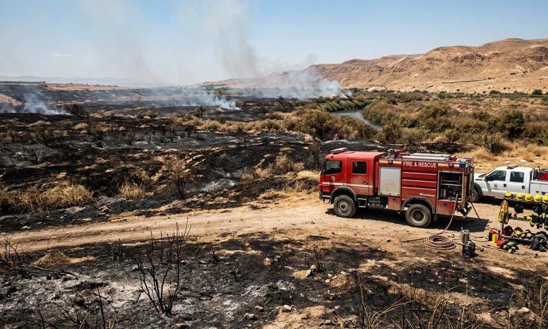 כבתה השריפה שפרצה בבקעת הירדן סמוך למושב ארגמן