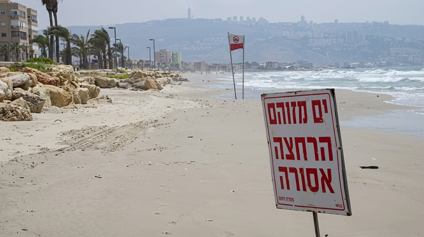 משרד הבריאות: אזהרת רחצה בארבעה חופים בחיפה בשל זיהום מיקרוביאלי