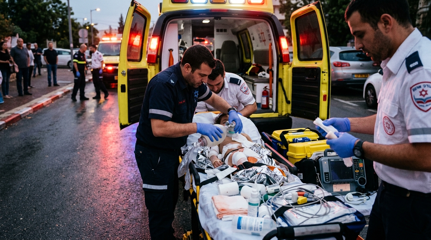 פעוט בן כשנה נכווה ממים רותחים ברחובות - פונה במצב בינוני לקפלן