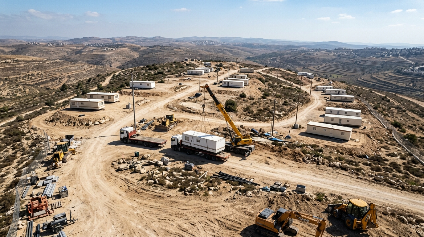 הקרוואנים הראשונים הגיעו ליישוב החדש נועה בשומרון