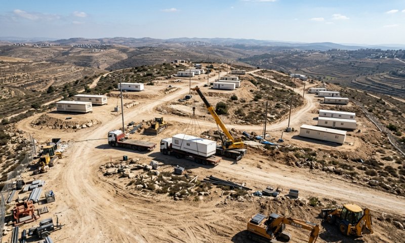 הקרוואנים הראשונים הגיעו ליישוב החדש נועה בשומרון