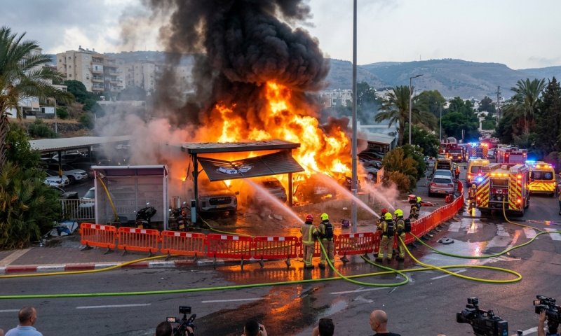 טבריה: לוחמי האש חילצו משפחה משריפת רכב חשמלי
