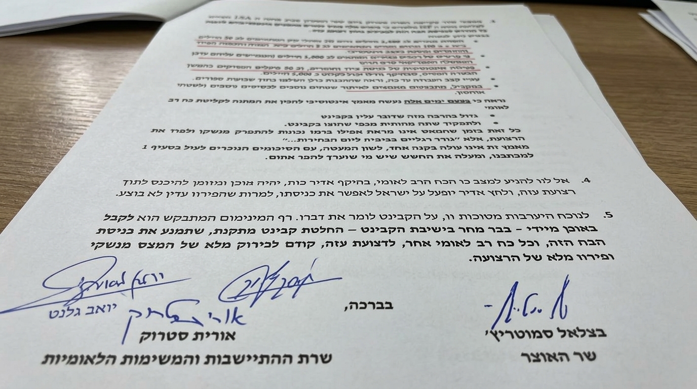 סמוטריץ' וסטרוק דורשים לעצור את הכוח הרב-לאומי לעזה