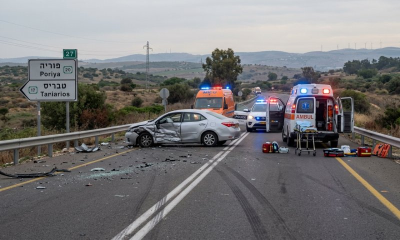 גבר בן 27 נפצע קשה בתאונה בצומת פוריה בכביש 77
