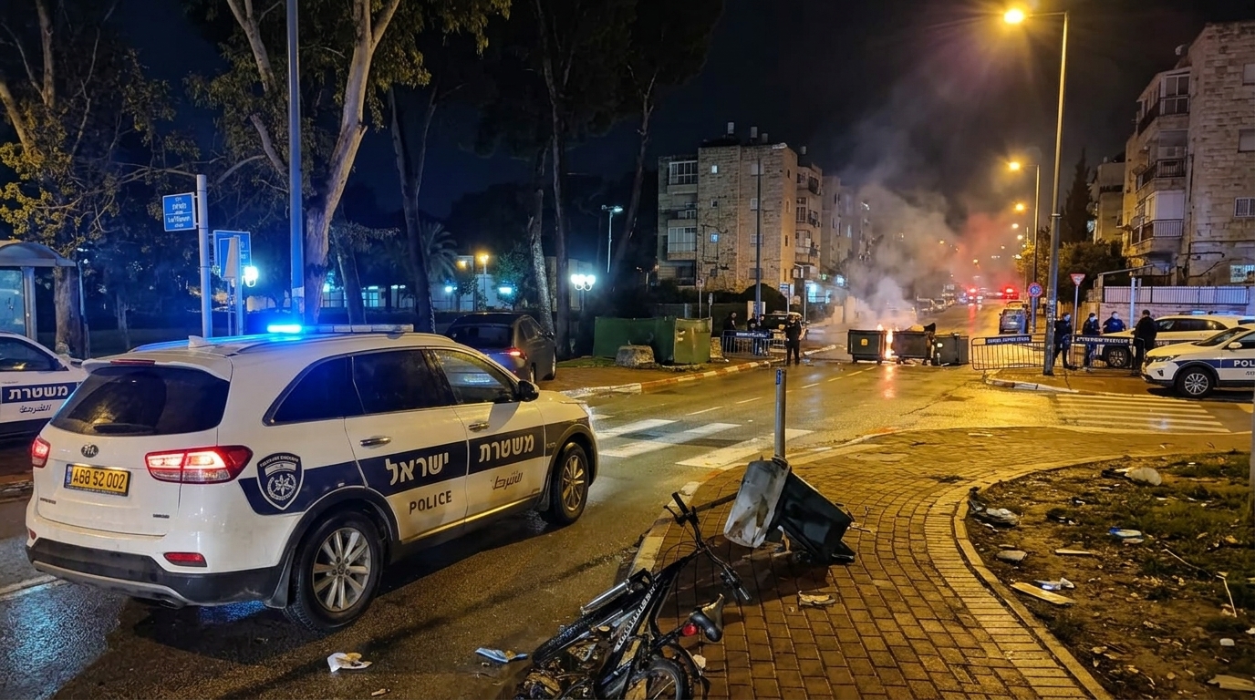 מהומות בבית שמש: חרדים הציתו פחים וזרקו אבנים על שוטרים