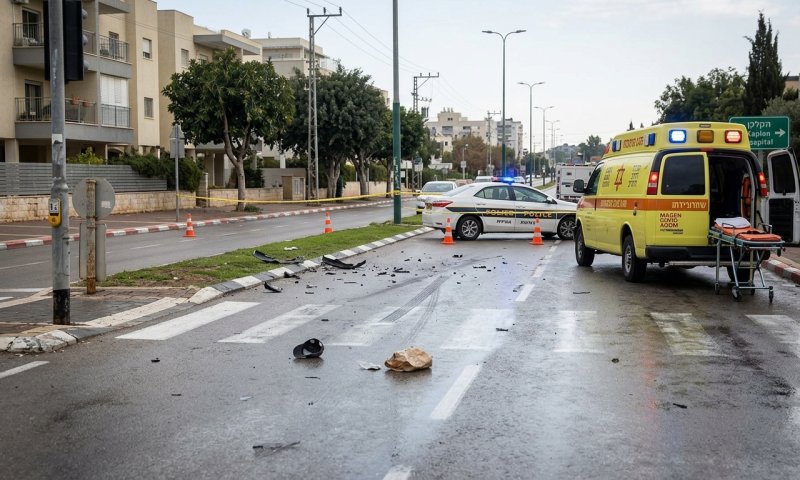 הולך רגל בן 53 נפגע מרכב בנס ציונה ופונה לבית החולים קפלן