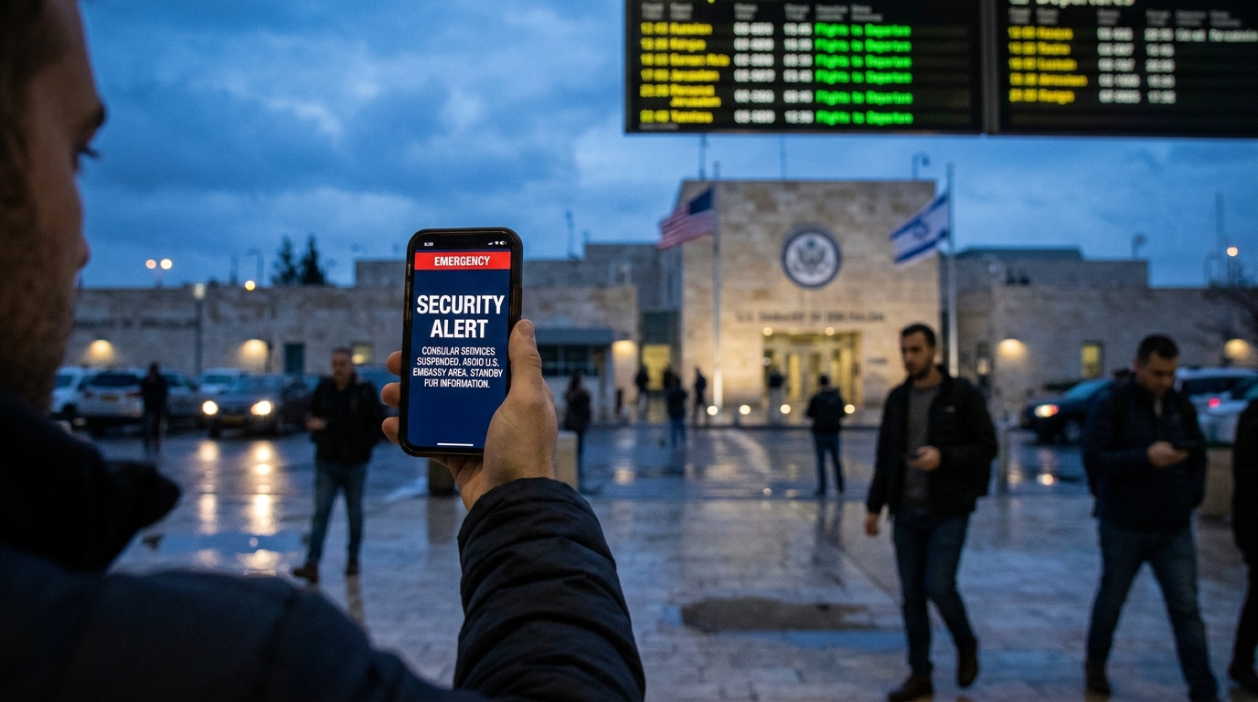 שגרירות ארה"ב מזהירה: הסלמה ושיבושי טיסות באזור