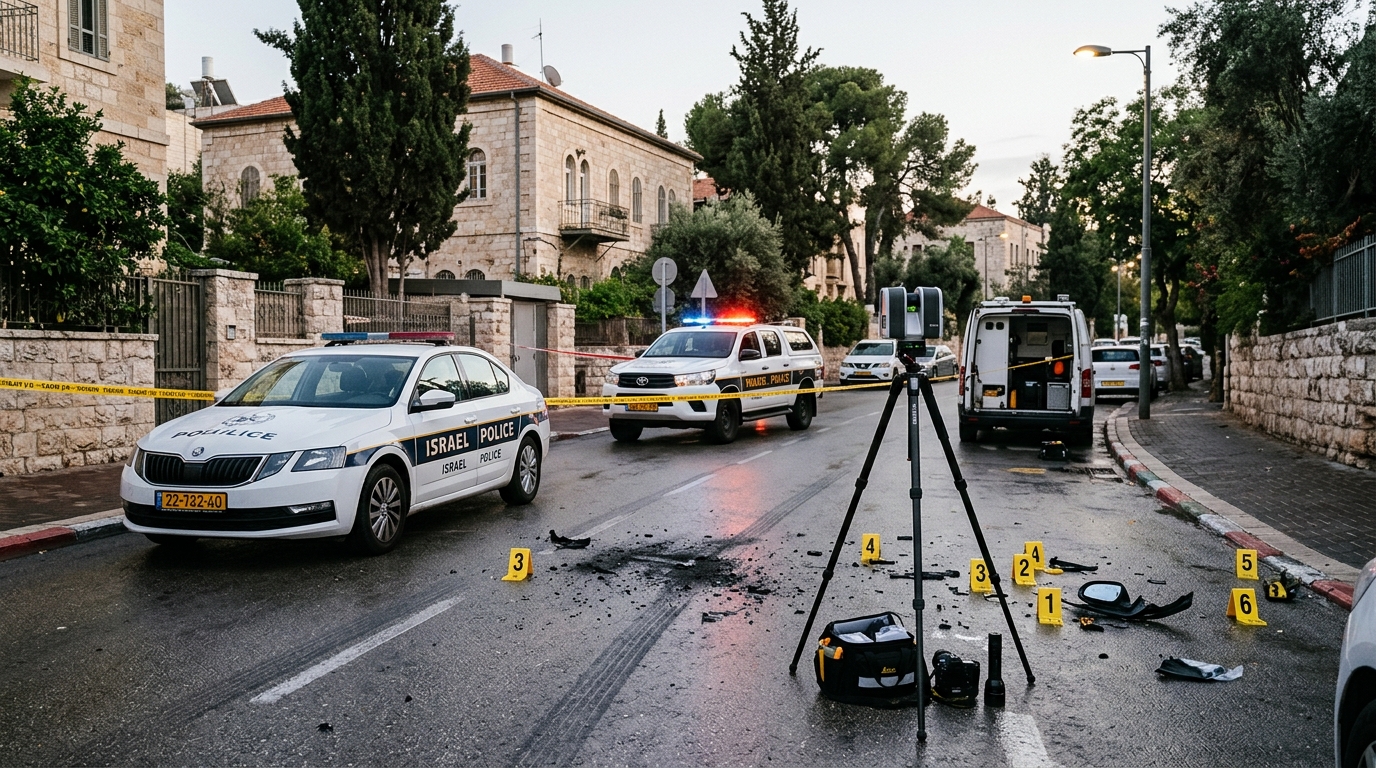 הולכת רגל נהרגה בפגע וברח בשכונת רחביה בירושלים