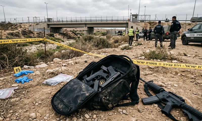 כוחות הביטחון סיכלו הברחת 10 אקדחים סמוך לגשר אדם