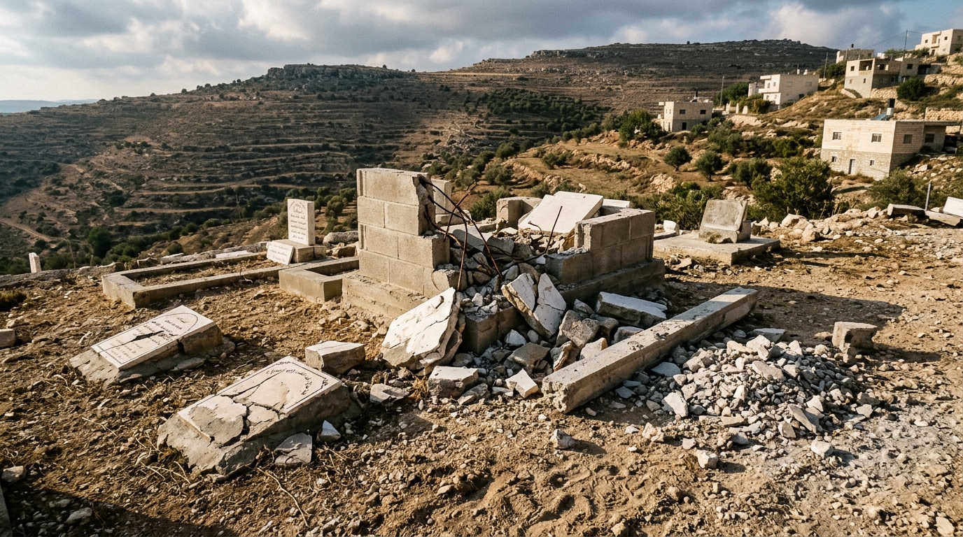 צבי סוכות ניפץ אנדרטאות למחבלים בשומרון