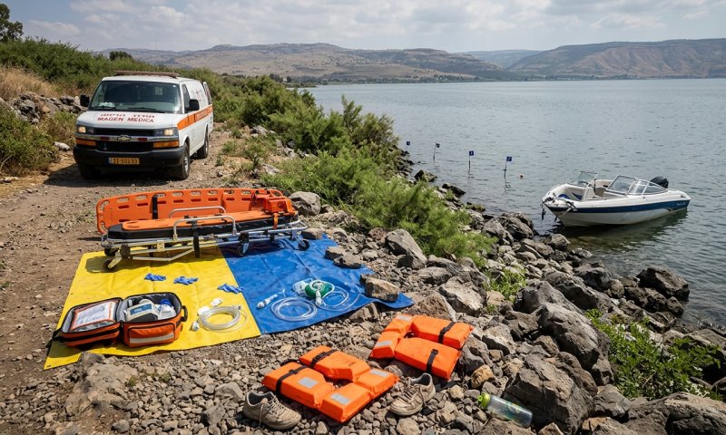 אישה נפצעה קשה בתאונת סירה בכנרת סמוך לחוף לידו