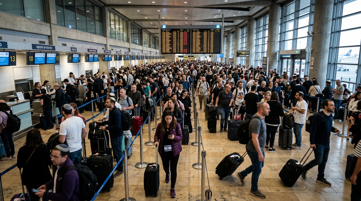 יותר ממיליון נוסעים יעברו בנתב"ג בחג הסוכות