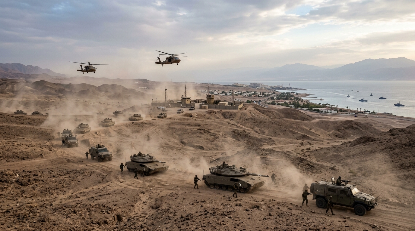 צה"ל מתרגל באילת מתקפת פתע מהים, האוויר והיבשה