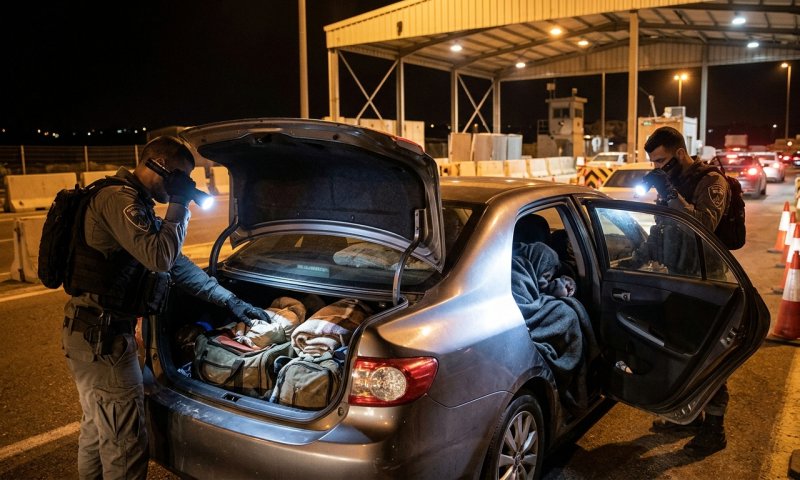 נהג מבני ברק נעצר: הסתיר שבעה שוהים בלתי חוקיים ברכבו