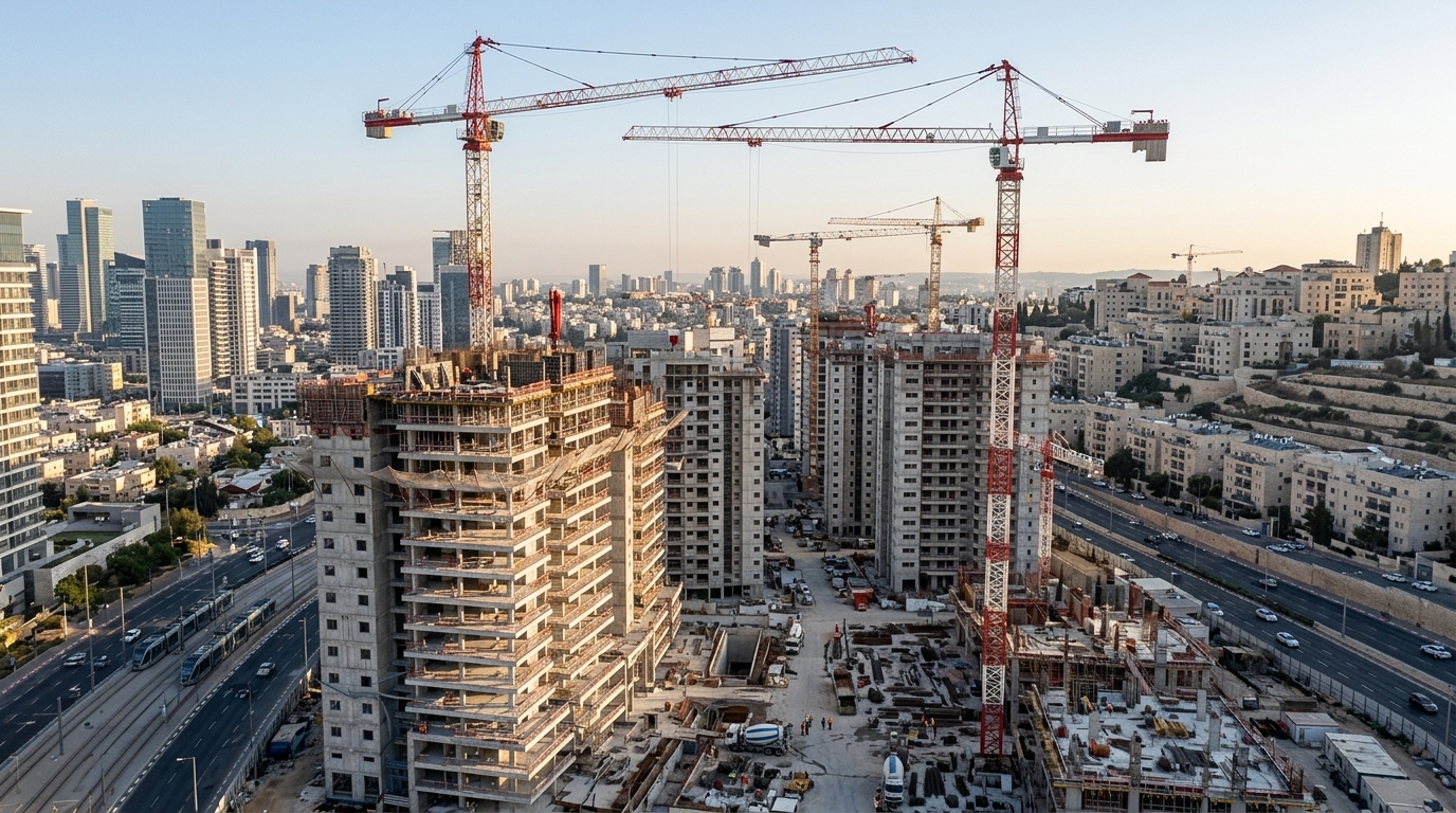 נתוני הלמ"ס: התחלות הבנייה צנחו ב-15% ברבעון הראשון של 2026