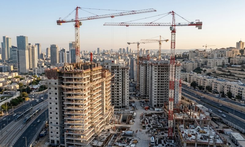 נתוני הלמ"ס: התחלות הבנייה צנחו ב-15% ברבעון הראשון של 2026