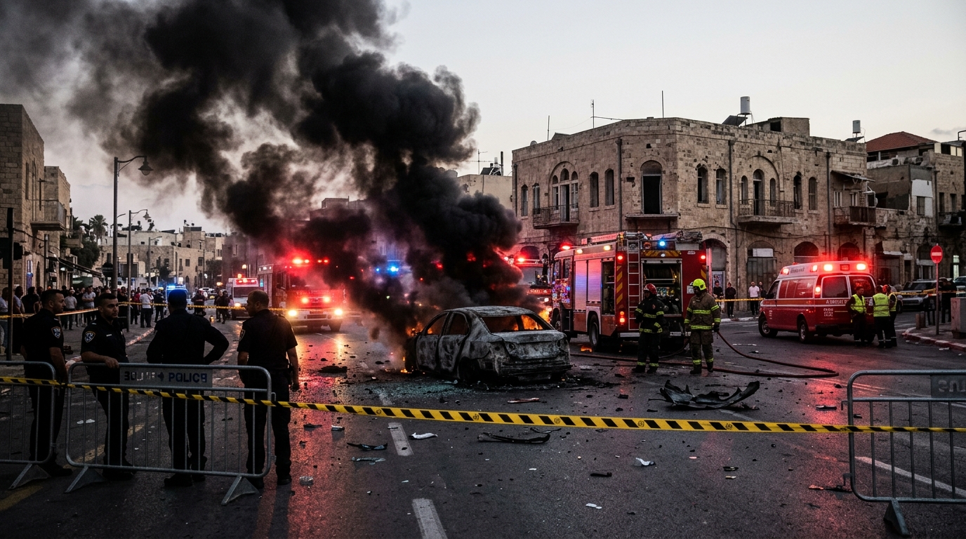 ילד בן 6 חולץ מרכב בוער ביפו לאחר שאביו נרצח בפיצוץ מטען