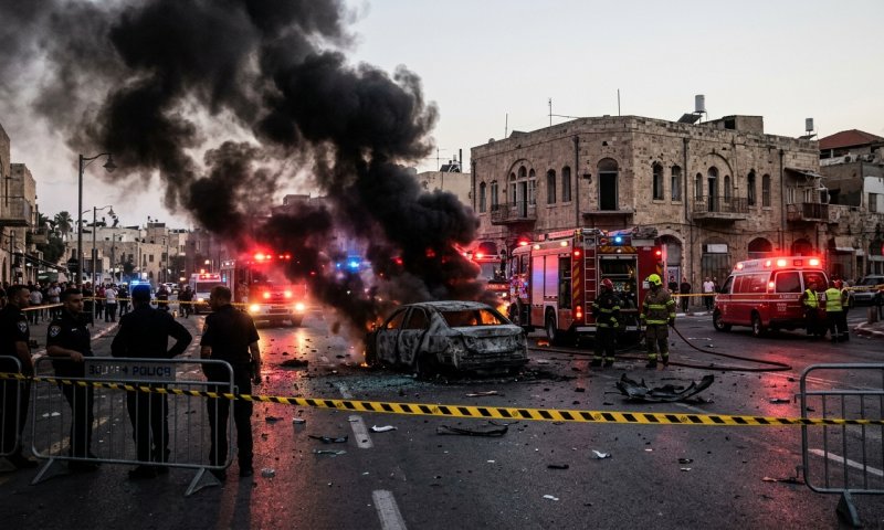 ילד בן 6 חולץ מרכב בוער ביפו לאחר שאביו נרצח בפיצוץ מטען
