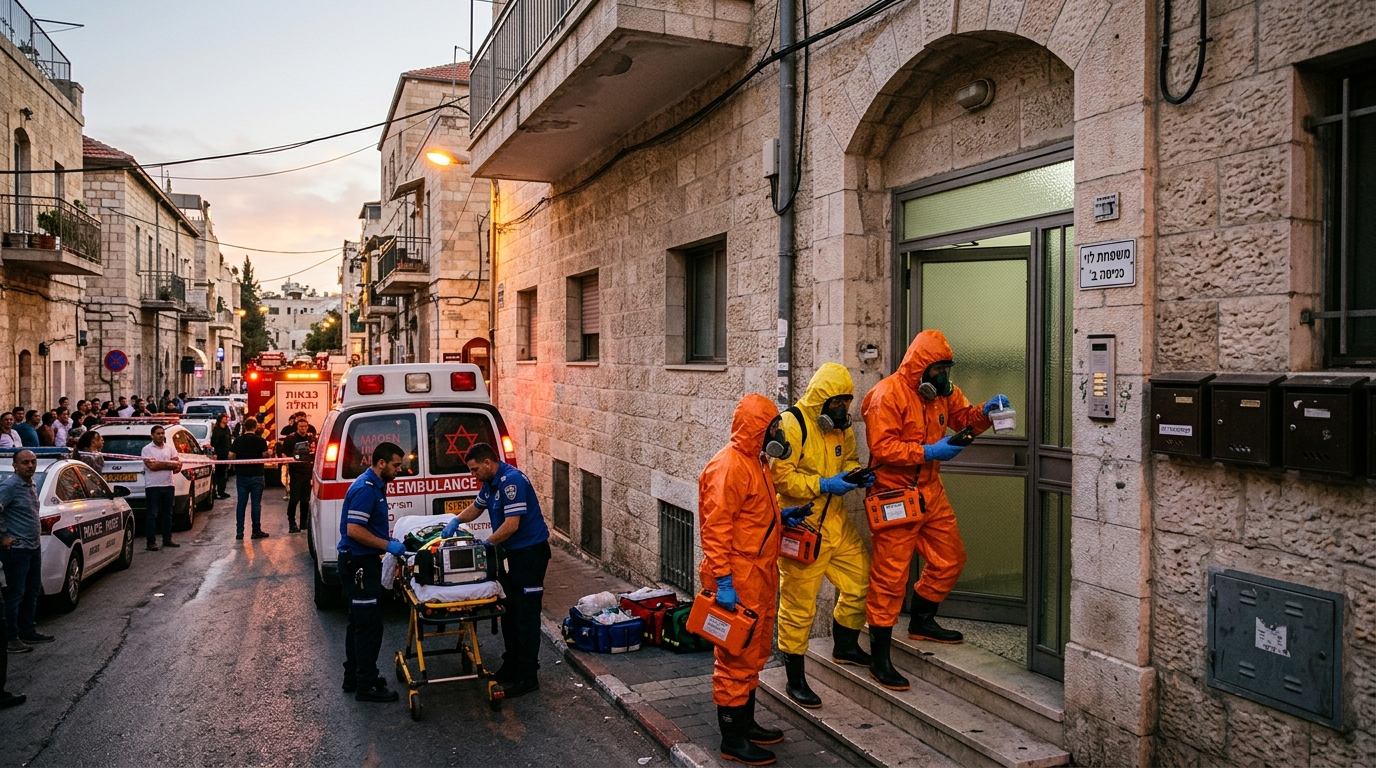 חשד לחומרים מסוכנים בירושלים התבדה: שני קשישים מחוסרי הכרה