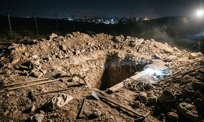 מג"ב עצר חשוד ליד קלנדיה בחשד לחפירת מנהרה לישראל