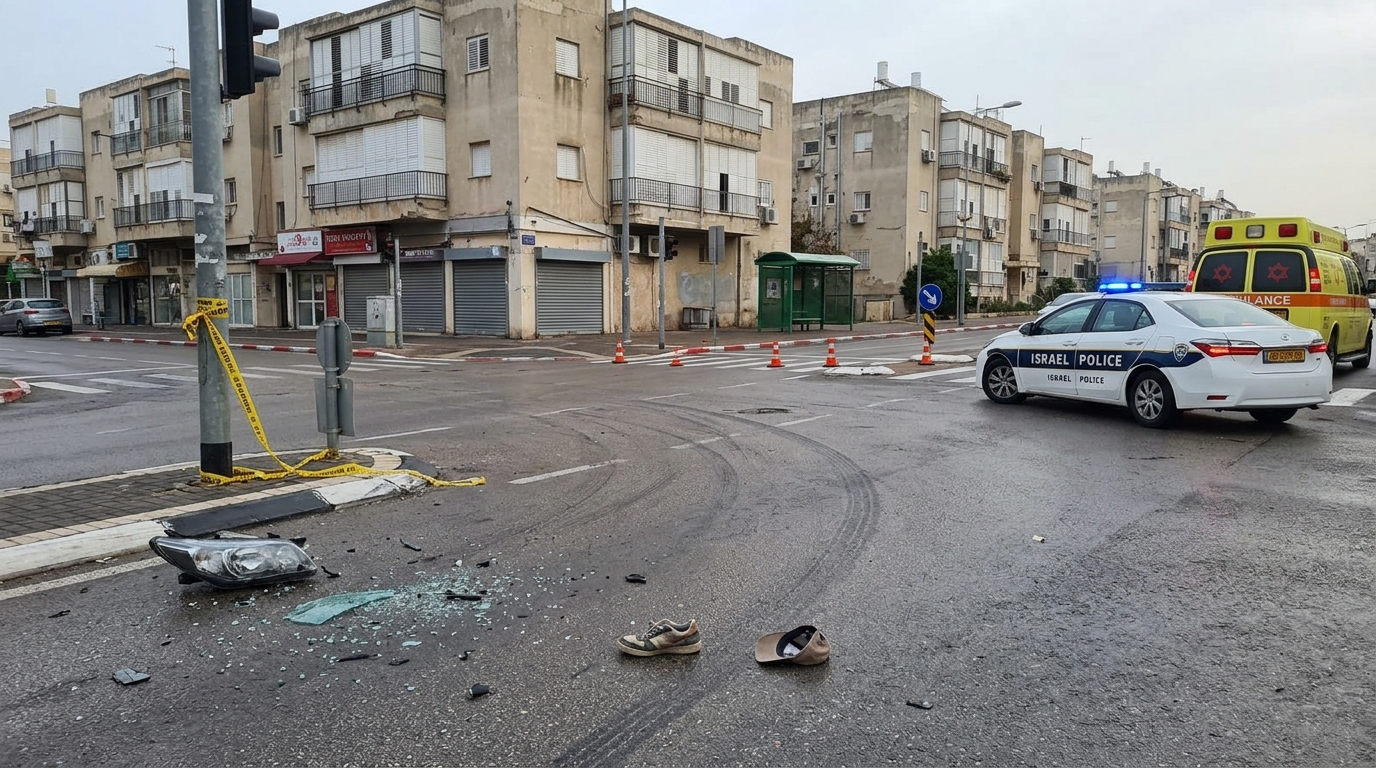 הולך רגל בן 70 נפגע מרכב בעכו ומצבו קשה