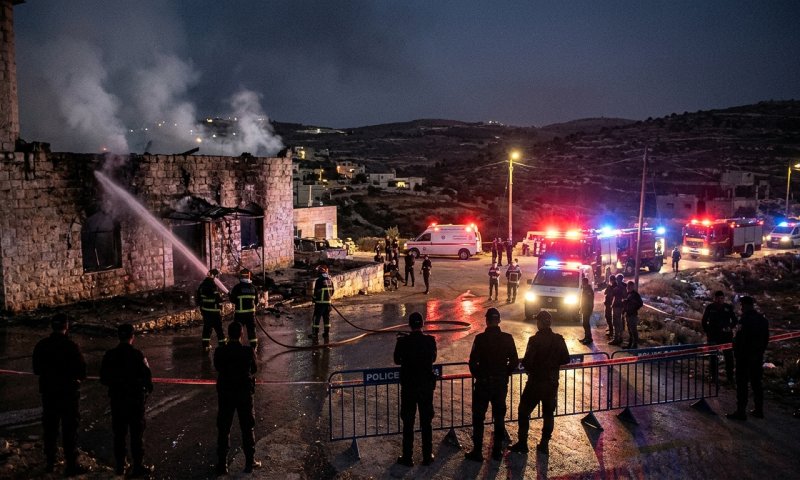 מסגד הוצת בא-תוואני בדרום הר חברון בחשד לתג מחיר