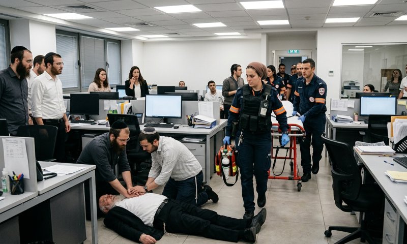 בני ברק: גבר בן 75 התמוטט במשרדו ועבר החייאה ממושכת