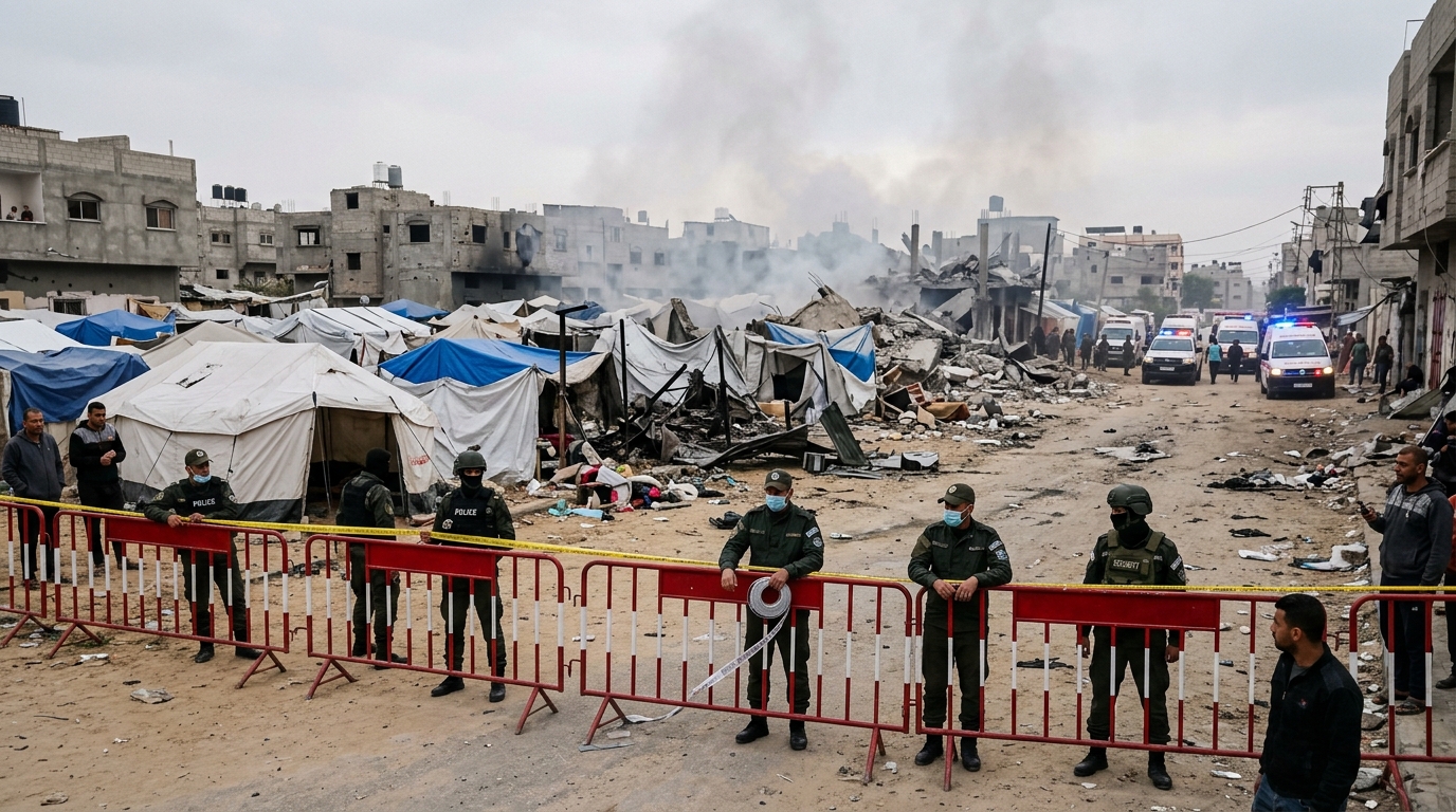 דיווח פלסטיני: כטב"מים של צה"ל הציתו אוהלי עקורים בחאן יונס