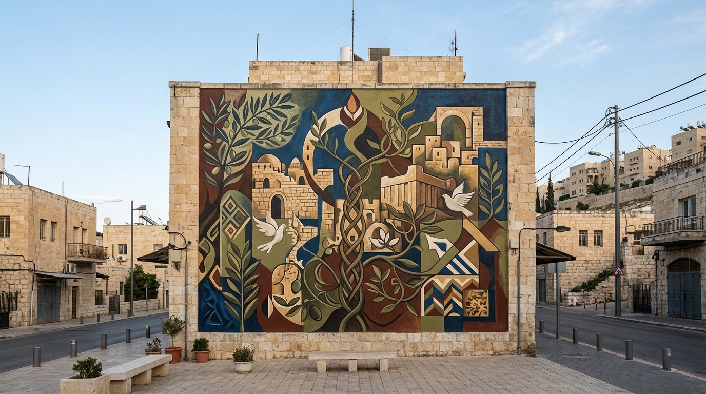 עיריית ירושלים חנכה בטדי ציור קיר לזכר דנינו וגולדברג-פולין