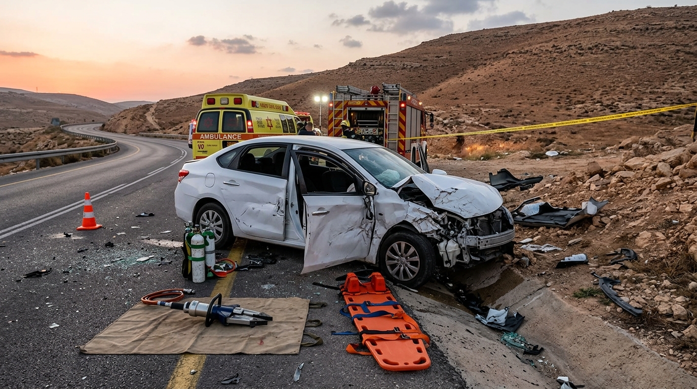 שני הרוגים ופצוע בתאונה קשה בכביש 60 בשומרון