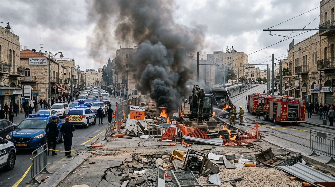 מפגינים חרדים הציתו שריפות בבית שמש ותקפו מתחם הרכבת הקלה בירושלים