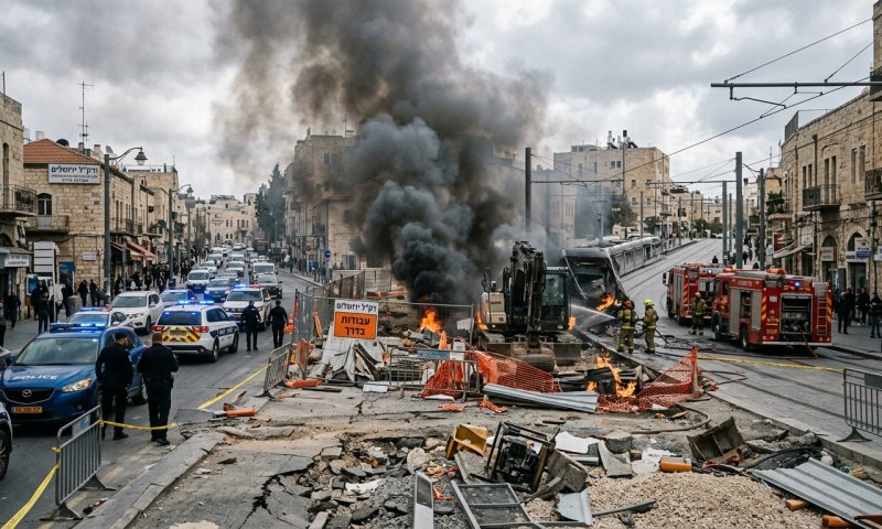 מפגינים חרדים הציתו שריפות בבית שמש ותקפו מתחם הרכבת הקלה בירושלים