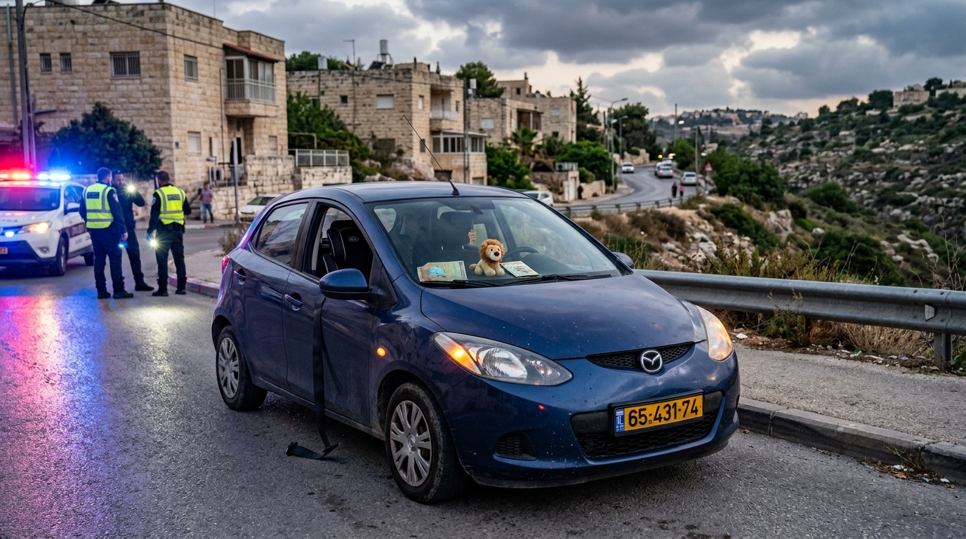 המשטרה עיכבה נהגת מעין נקובא שתועדה עם פעוטה ברכב