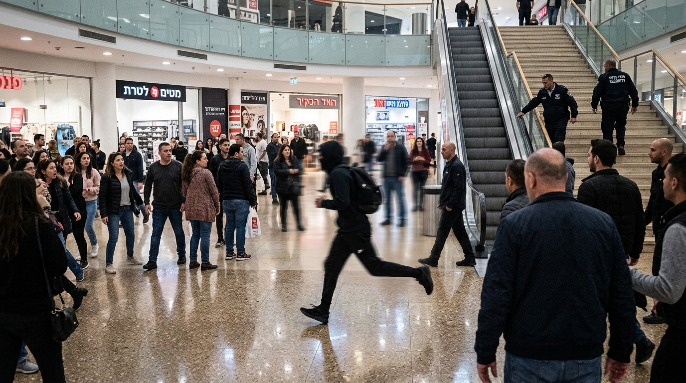 מרדף בין קהל הקונים: פלסטיני חשוד בגניבת טלפונים נעצר בקניון עזריאלי