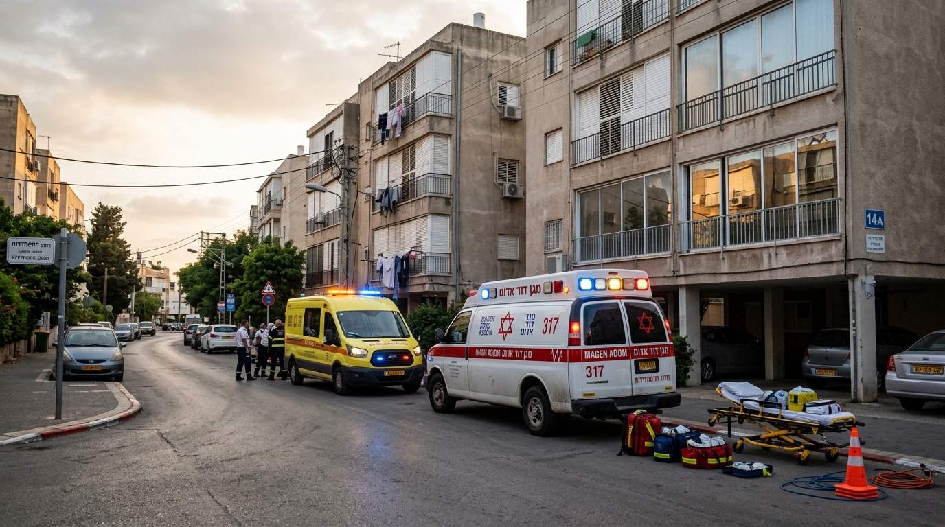 ילדה בת 11 נפלה מכמה קומות בחדר מדרגות בחולון - מצבה קשה
