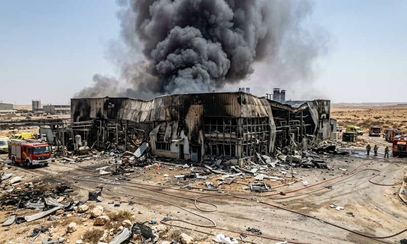 פיצוץ במפעל אקוסול בנאות חובב: שלושה עובדים נפצעו