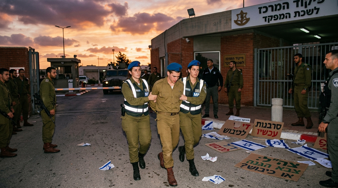 חייל בטירונות נעצר אחרי מחאה מול לשכת אבי בלוט