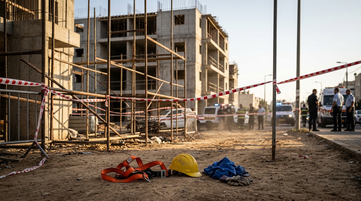 פועל בן 40 נהרג מנפילה באתר בנייה באשדוד