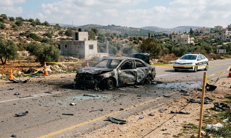 גבר נהרג בפיצוץ מטען חבלה ברכבו בכביש 65, בת זוגו נפצעה