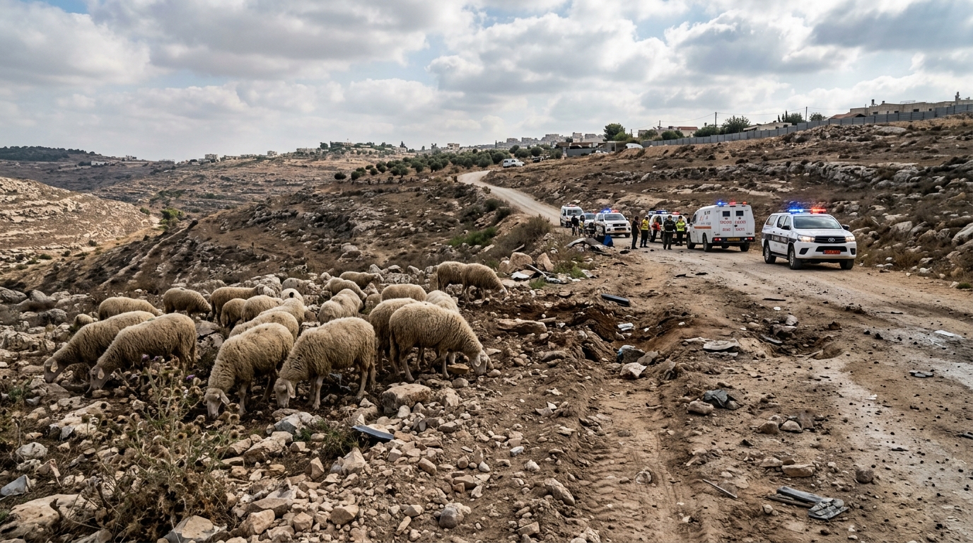 חמישה פלסטינים נעצרו אחרי יידוי אבנים על רועי צאן בגוש עציון
