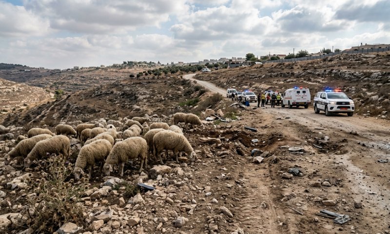 חמישה פלסטינים נעצרו אחרי יידוי אבנים על רועי צאן בגוש עציון