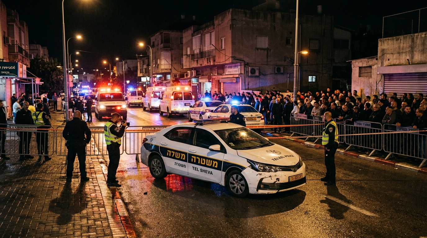תושב תל שבע נורה קשה אחרי שפתח באש לעבר שוטרים