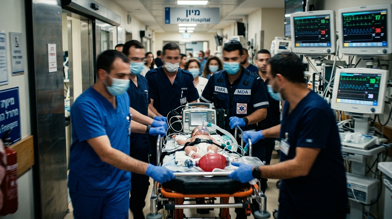 תינוק בן חמישה חודשים נחנק בטבריה ומצבו קריטי