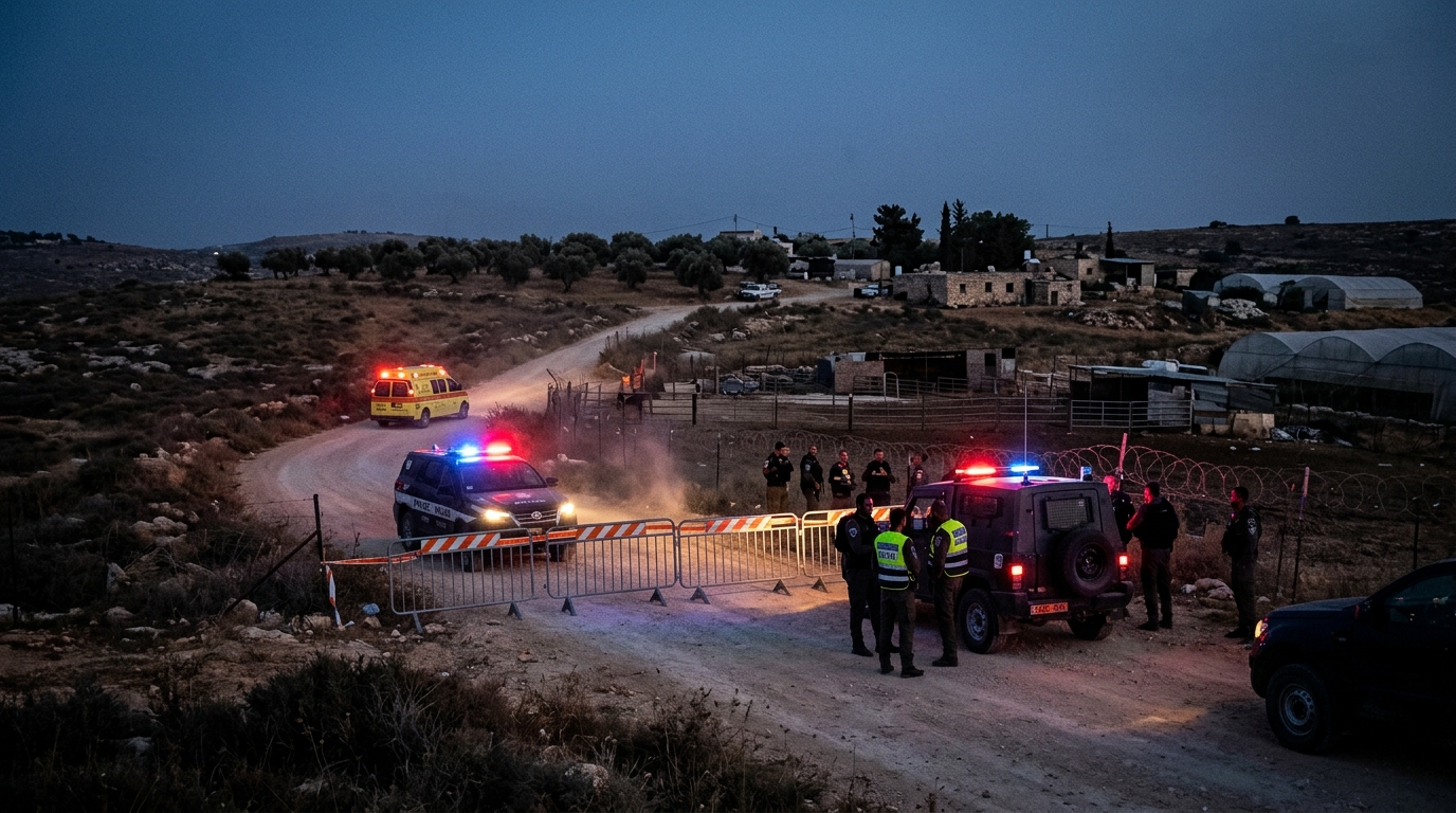 פלסטינים ניסו להצית חווה בבנימין, אחד נפצע מירי