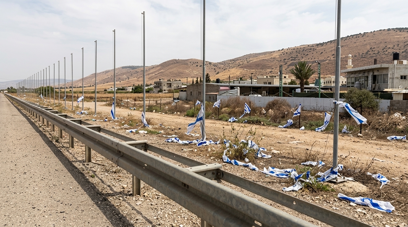 מאות דגלי ישראל נתלשו במג'ד אל-כרום