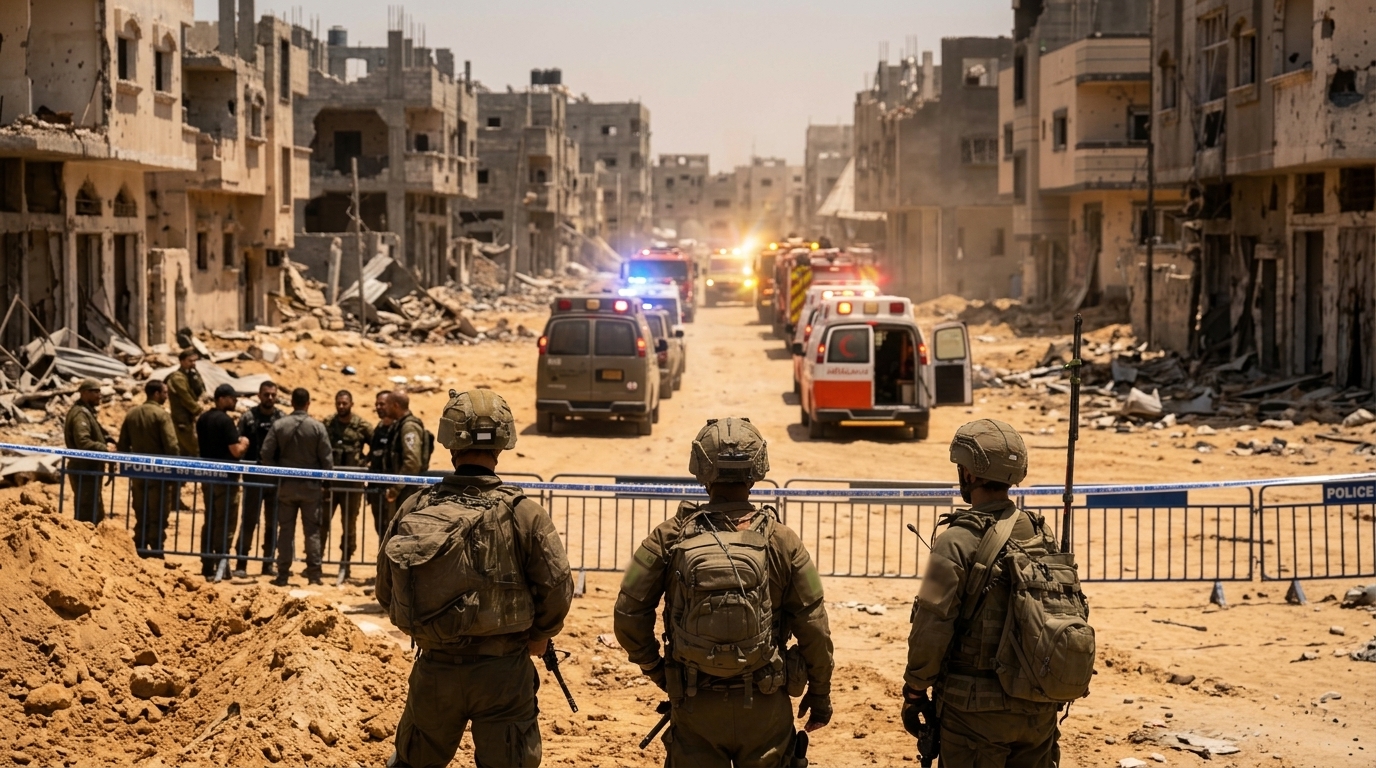 מחבלי חמאס חצו לקו הצהוב בעזה, גנבו ציוד וחמקו בלי ירי